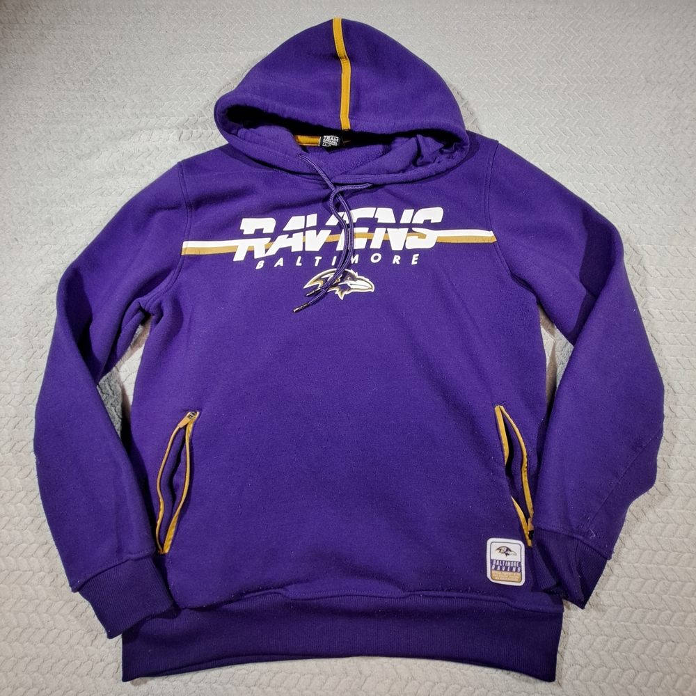 NFL Purple Ravens Hoodie with Gold Accents